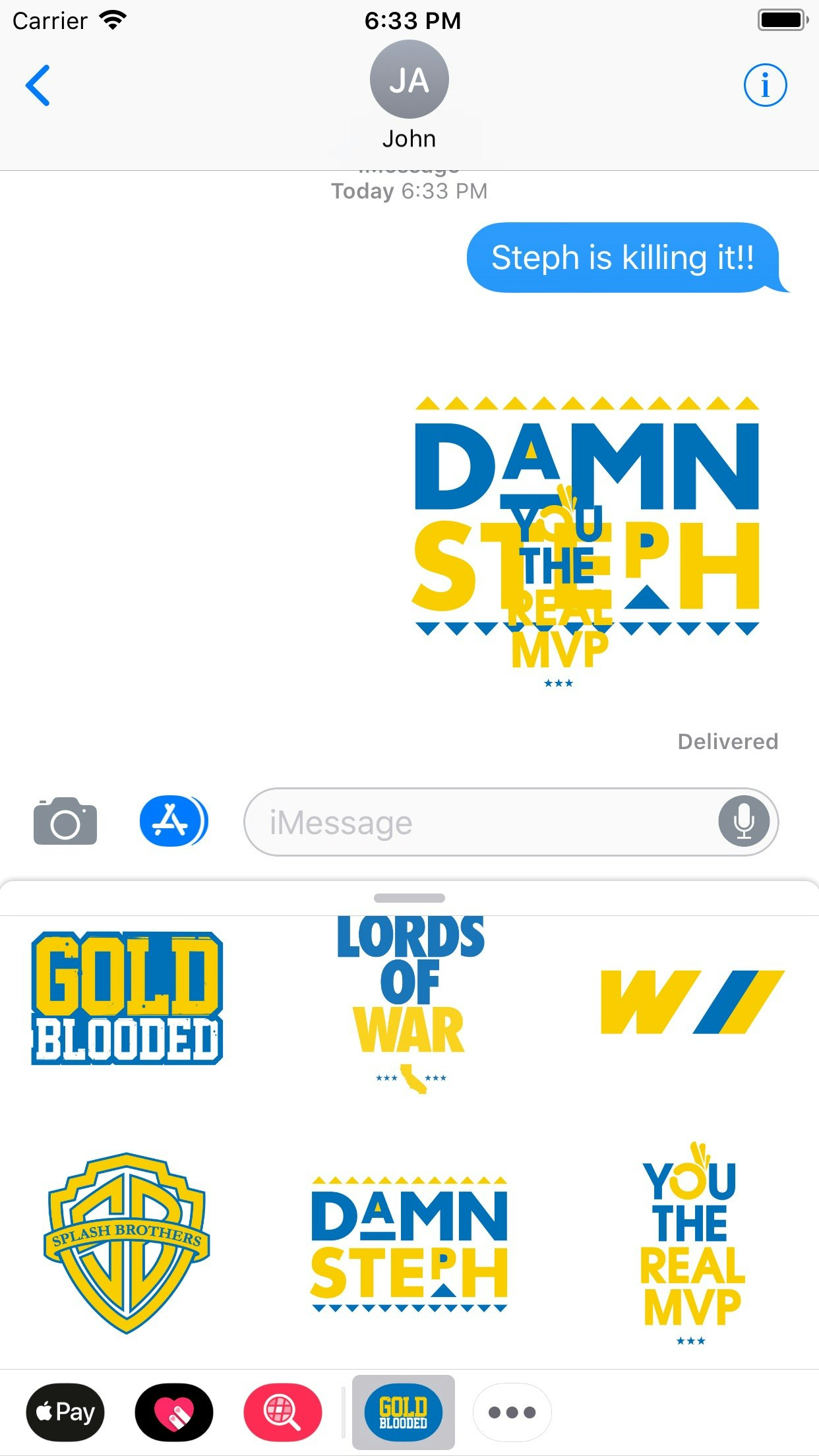 Adapt Gold Blooded Dubs Edition Sticker Pack (iOS) gallery image
