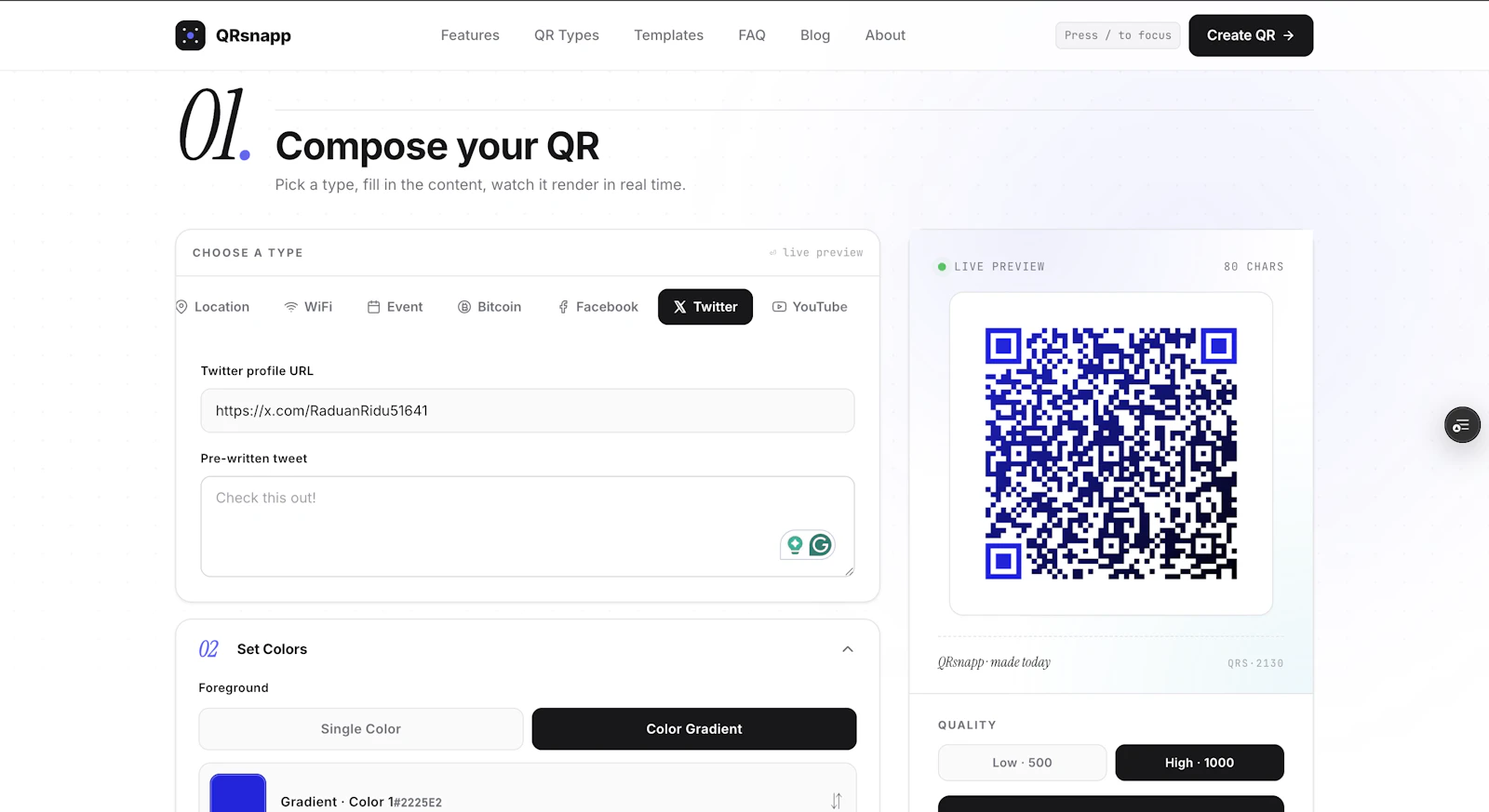 QRsnapp screenshot 2