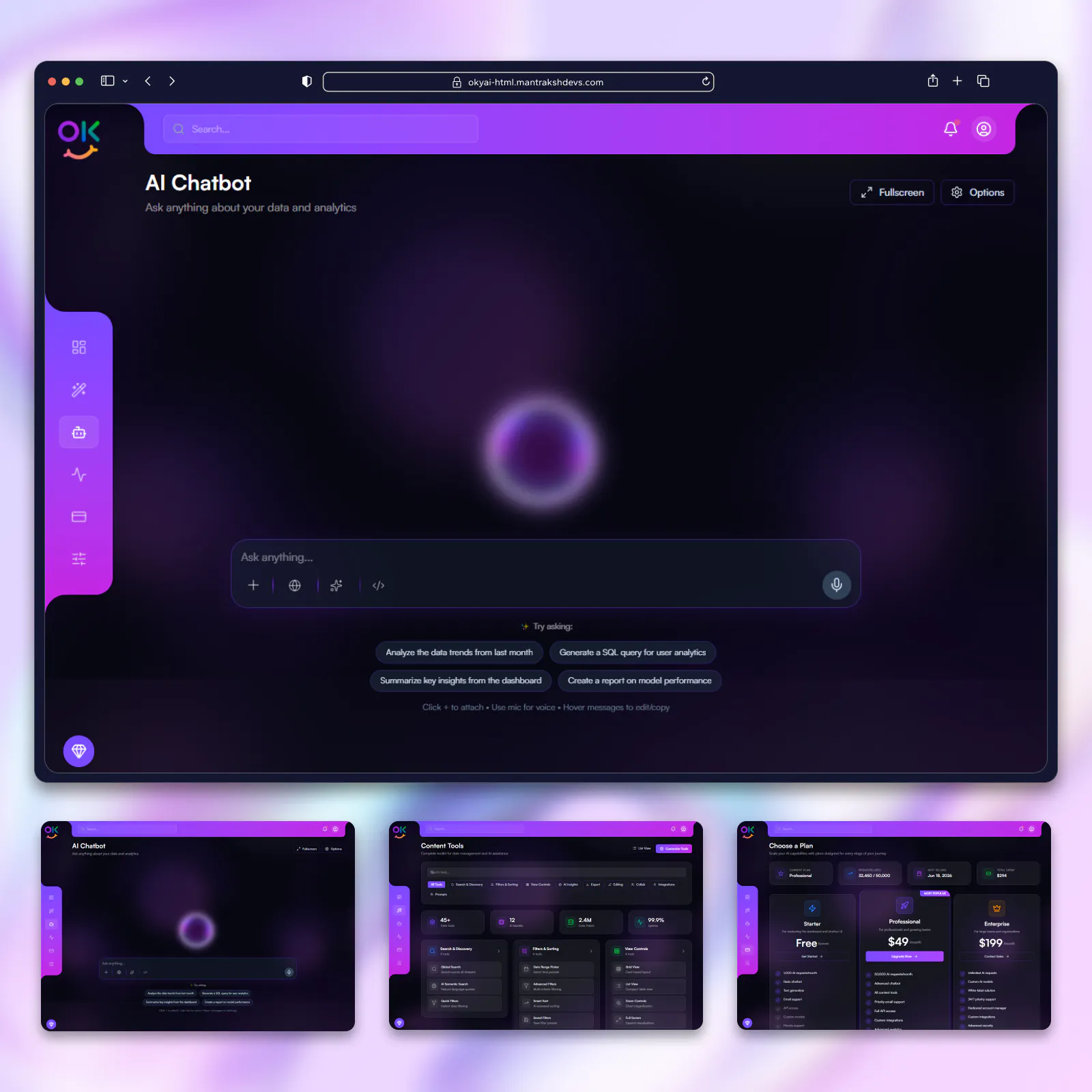 OKYAi - Premium Html Template screenshot 1