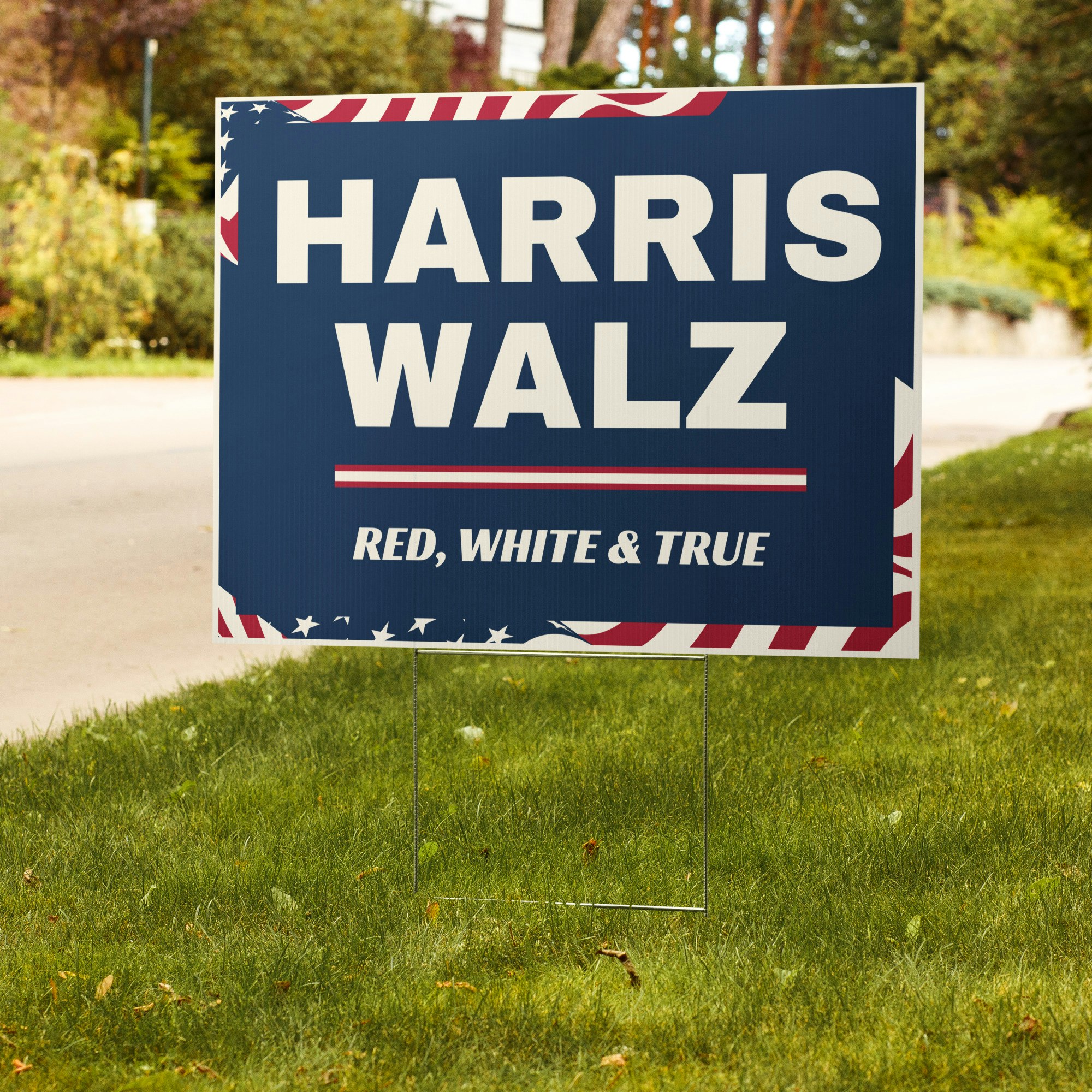 Cartel de Harris Walz Yard - Harris Walz Yard firma para seguidores en los Estados Unidos. media 1