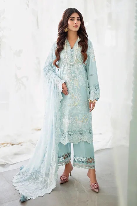 Media Lawn Spring Wednesday v1 2023 - Pakistan Suit, Saman Rumput, Koleksi Musim Panas, Muzlin Lawn 6
