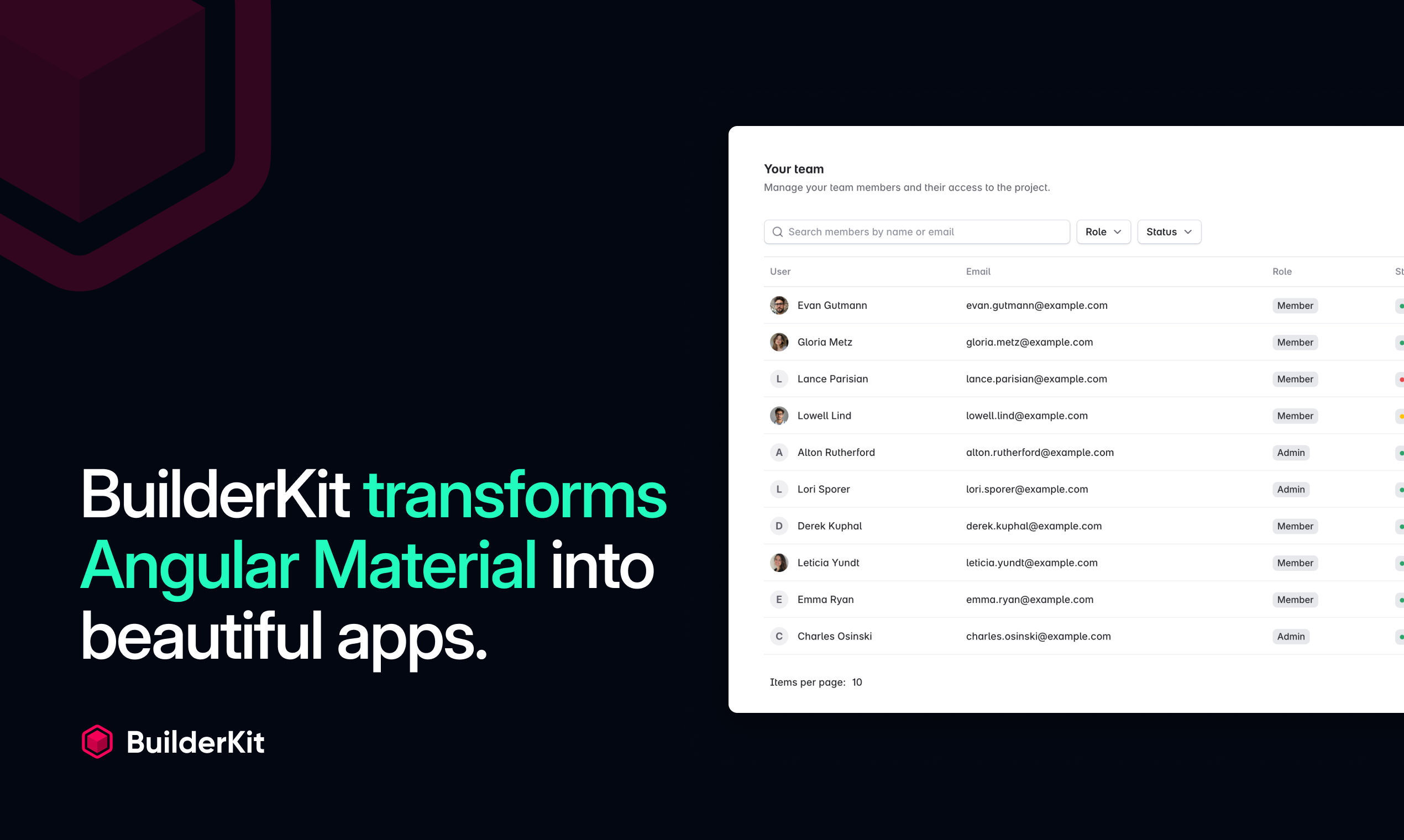BuilderKit - Main product screenshot demonstrating key features and user interface