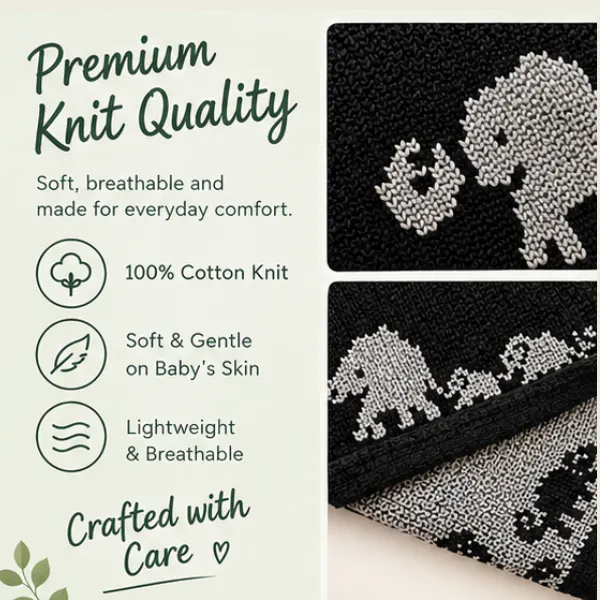 Personalized Elephant Knit Blanket gallery image