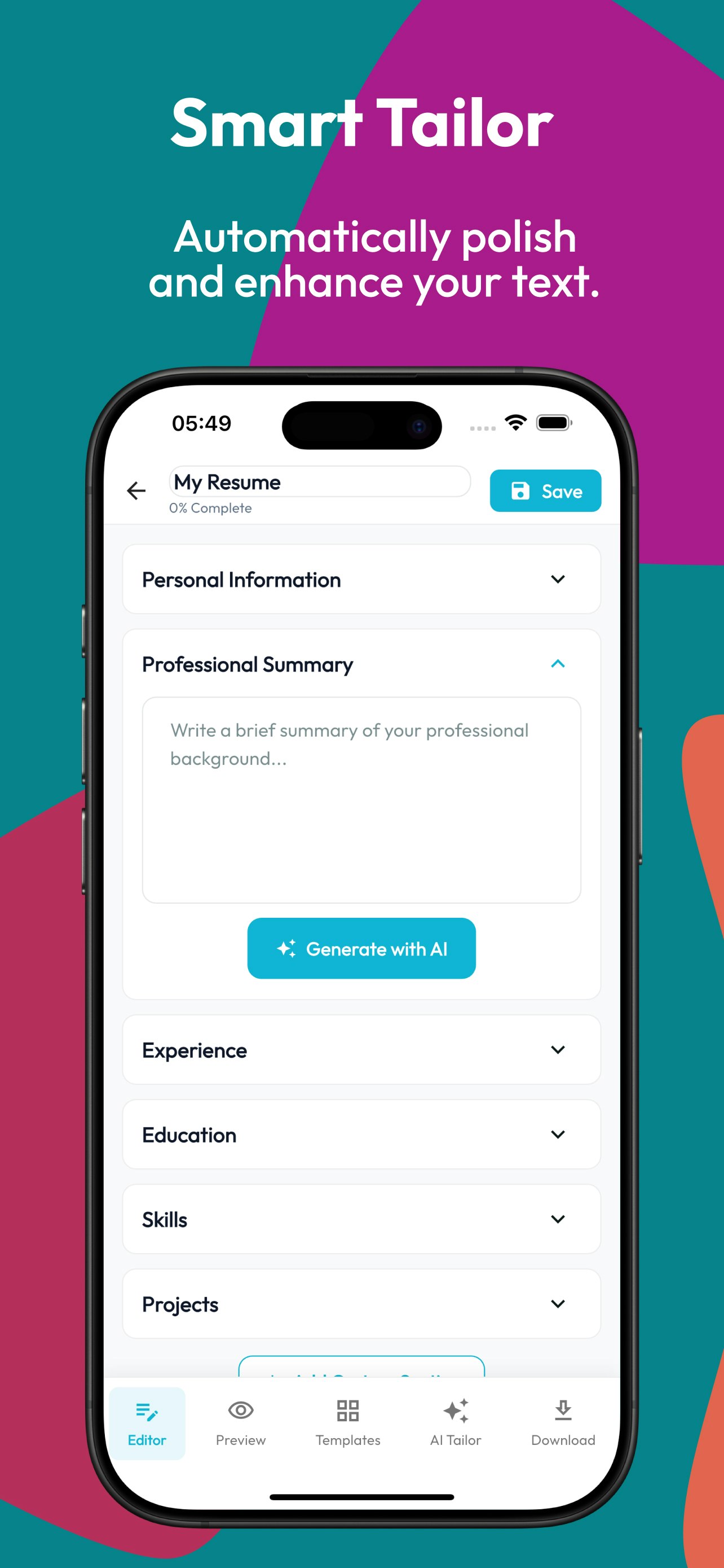 MakeResume - Screenshot 3 showing product features and functionality