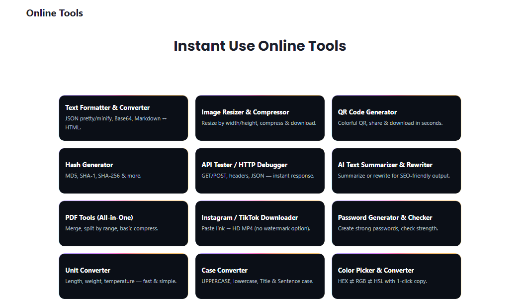 Online Tools gallery image
