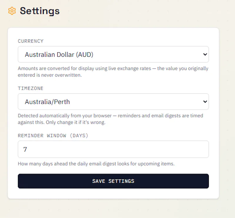 Life Dashboard screenshot 4