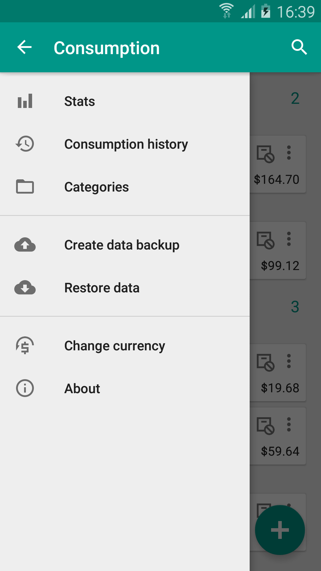 Consumption Tracker gallery image
