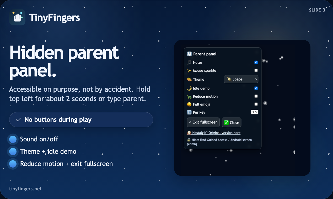 TinyFingers - Screenshot 3 showing product features and functionality