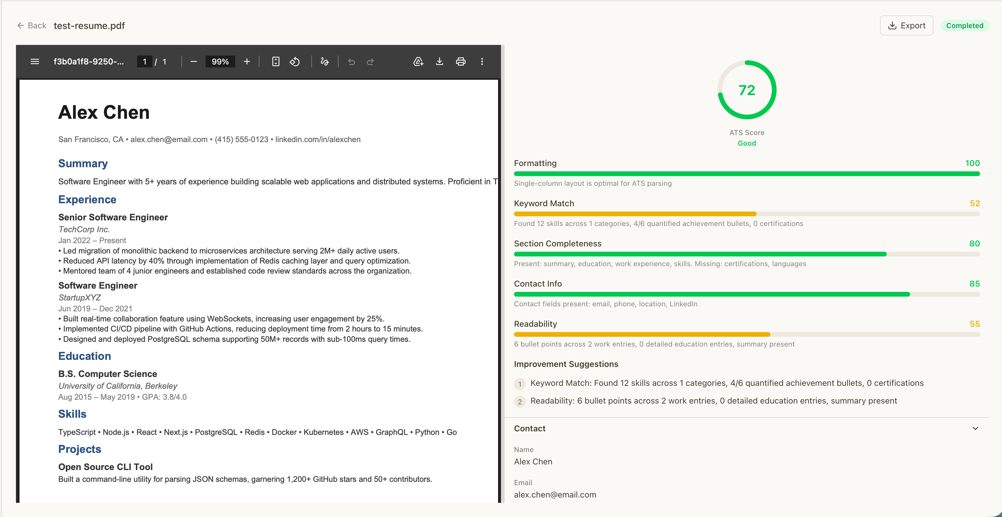 Resume Parser gallery image