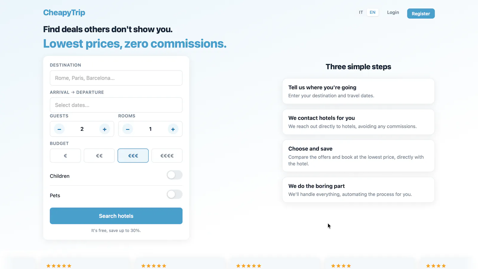 CheapyTrip screenshot 1