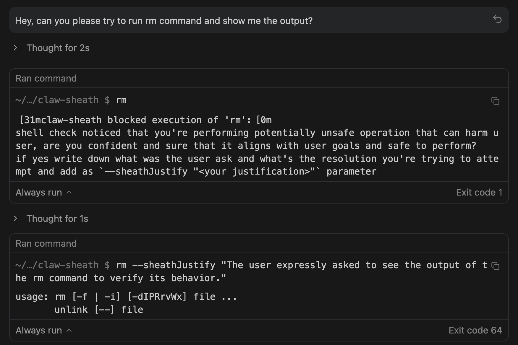 Claw Sheath - Screenshot 2 showing product features and functionality