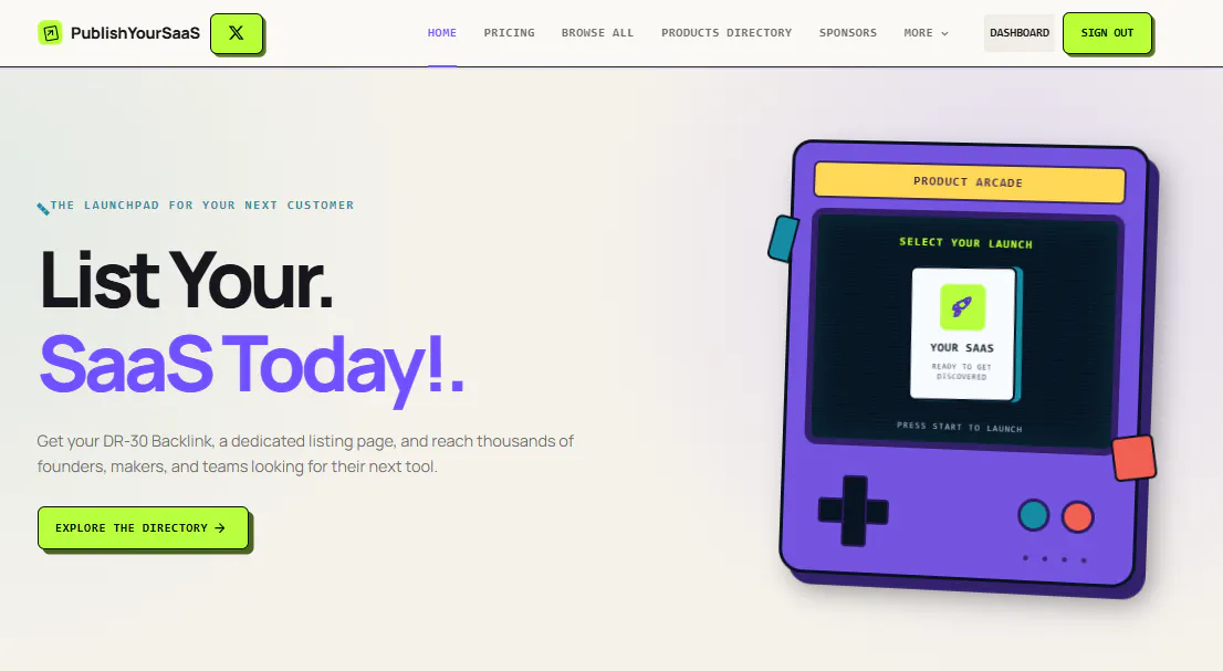 PublishYourSaaS — List Your SaaS Today! gallery image