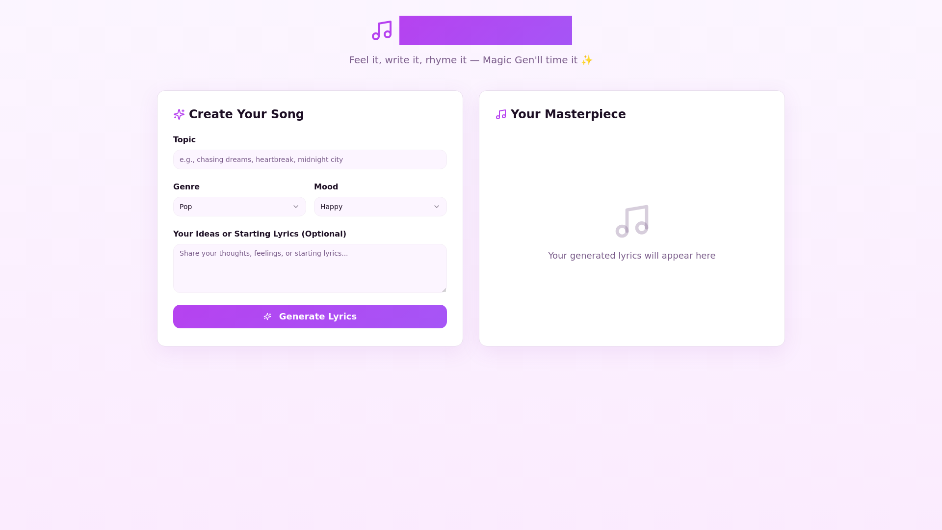 Magic Gen - Main product screenshot demonstrating key features and user interface