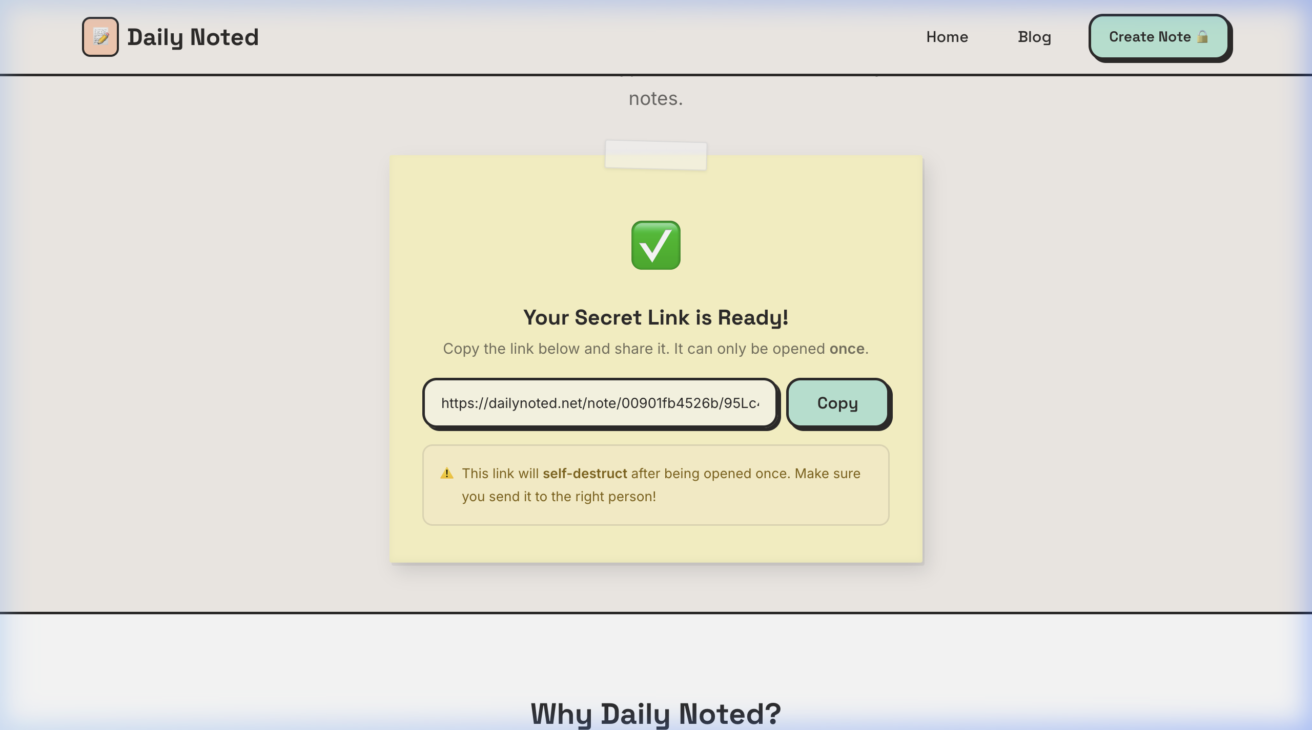 Daily Noted - Screenshot 3 showing product features and functionality