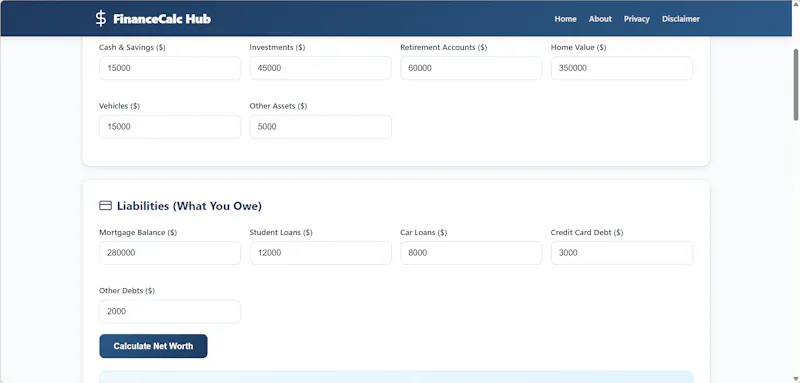 FinanceCalc Hub screenshot 4