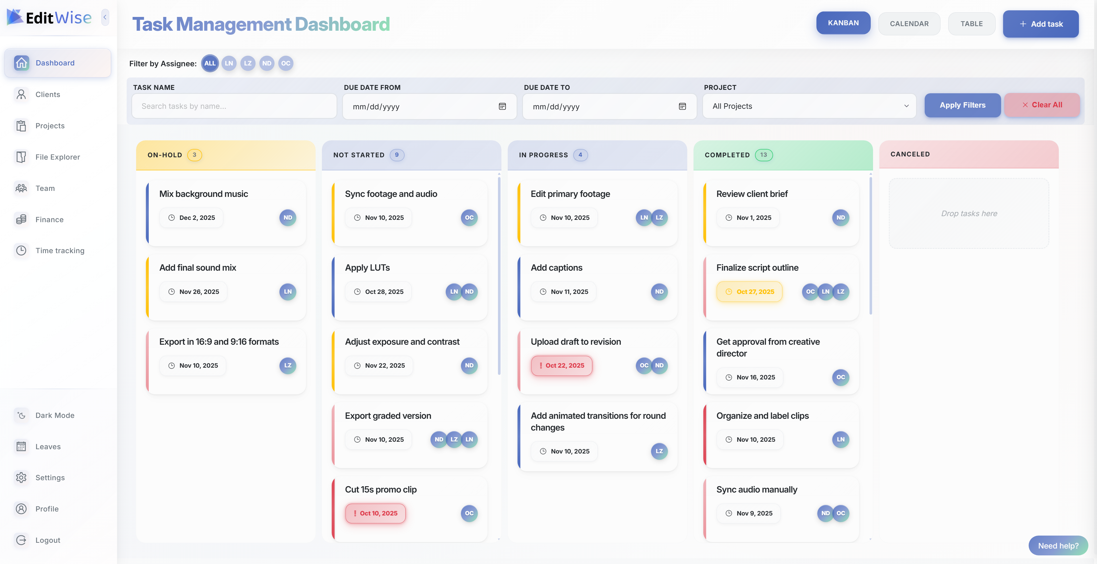 EditWise - Main screenshot showing features and interface