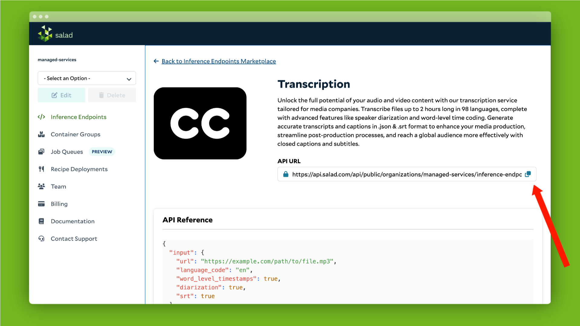 Mídia 3 de API de transcrição de salada - A API de transcrição com preços mais baixos (de US $ 0,10/hora)