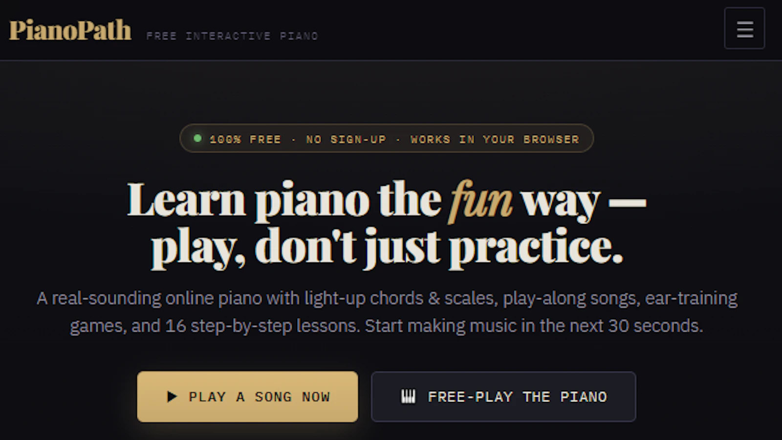 Online Piano with Chords screenshot 1