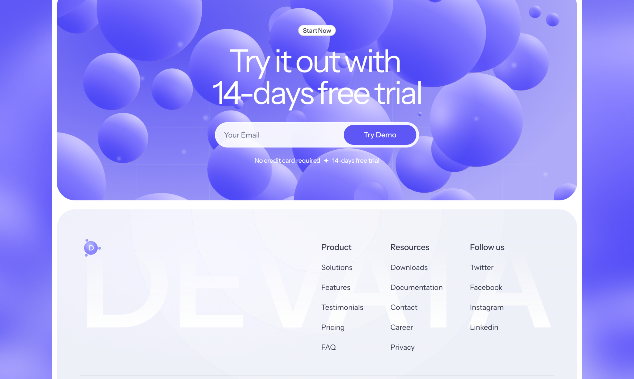 DEVATA Framer Saas Template gallery image