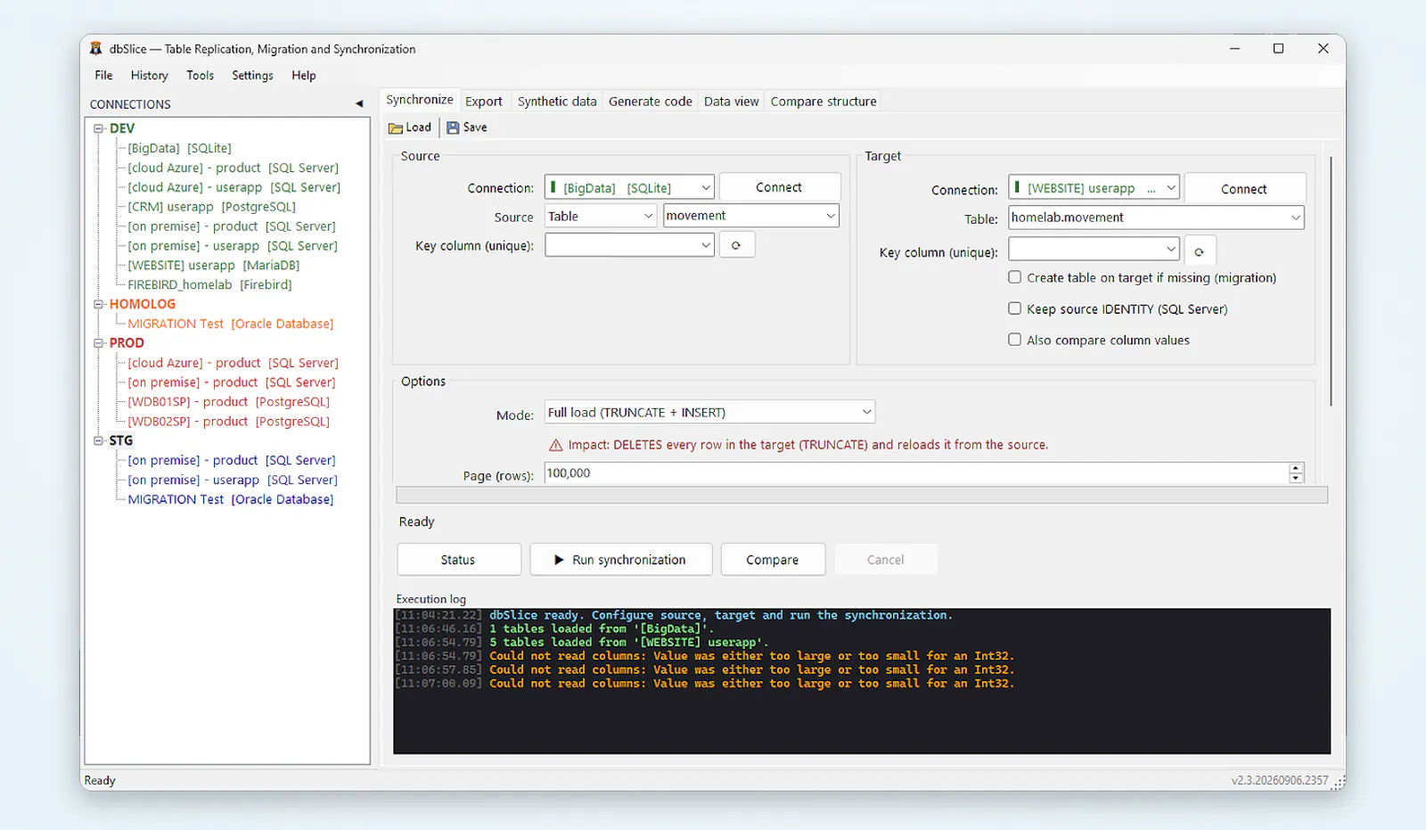 dbSlice screenshot 2