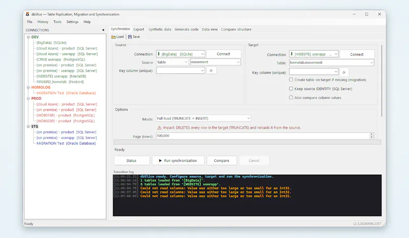 dbSlice screenshot 2