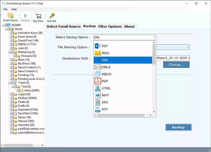 Wizard del convertitore e -mail Bitrecover media 3