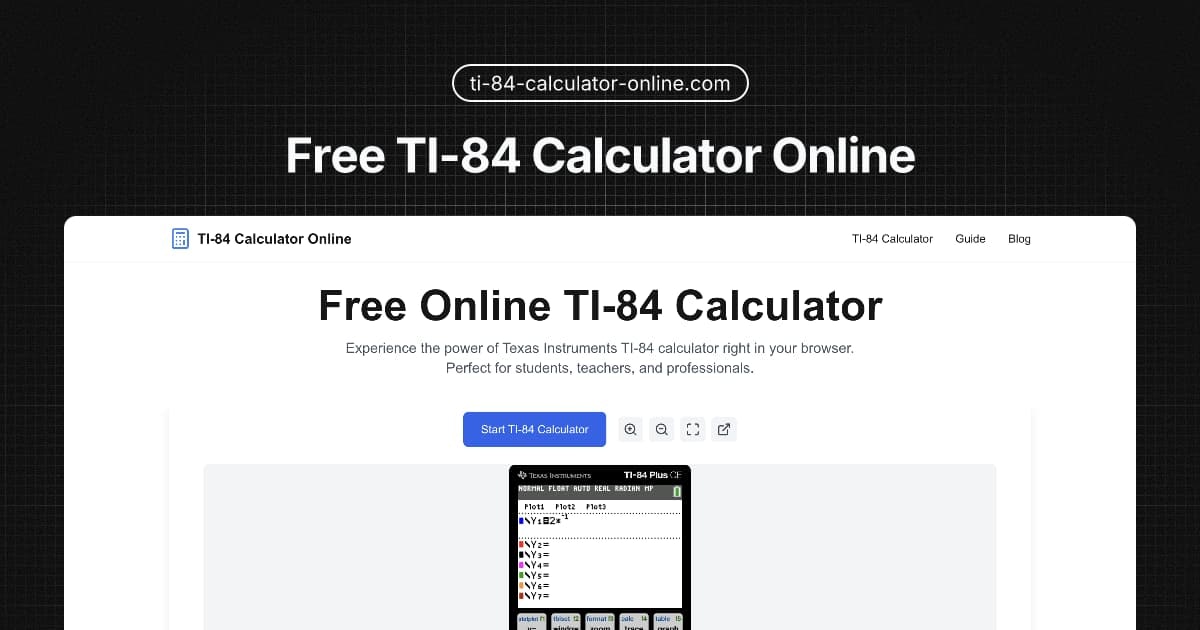 TI 84 Calculator Online gallery image