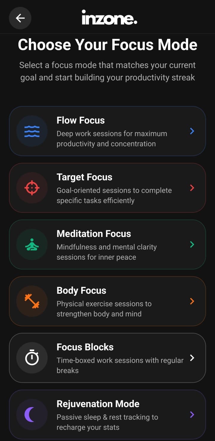 inzone - Screenshot 3 showing product features and functionality