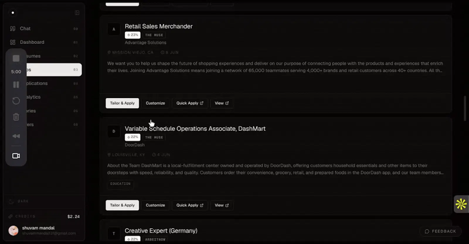 .resume screenshot 1 (video preview)