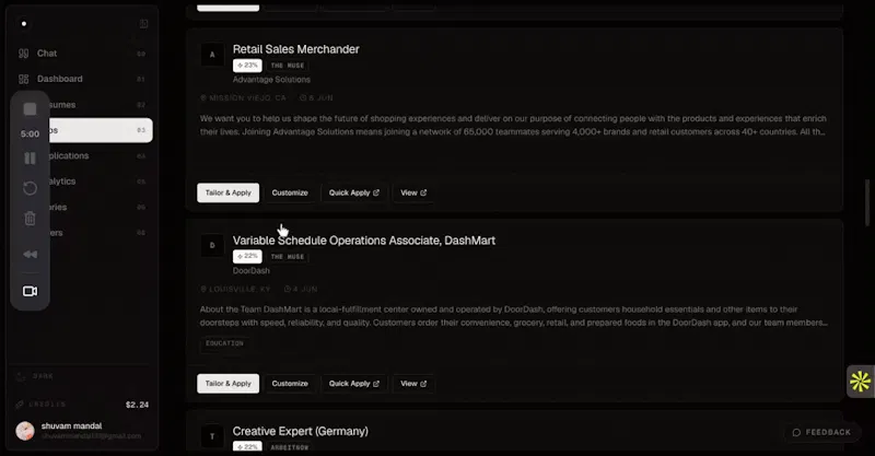 .resume screenshot 1 (video preview)