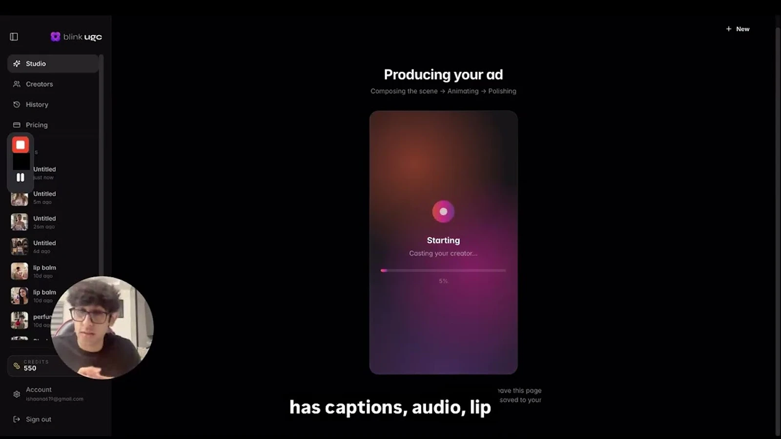 Blinkugc screenshot 1 (video preview)