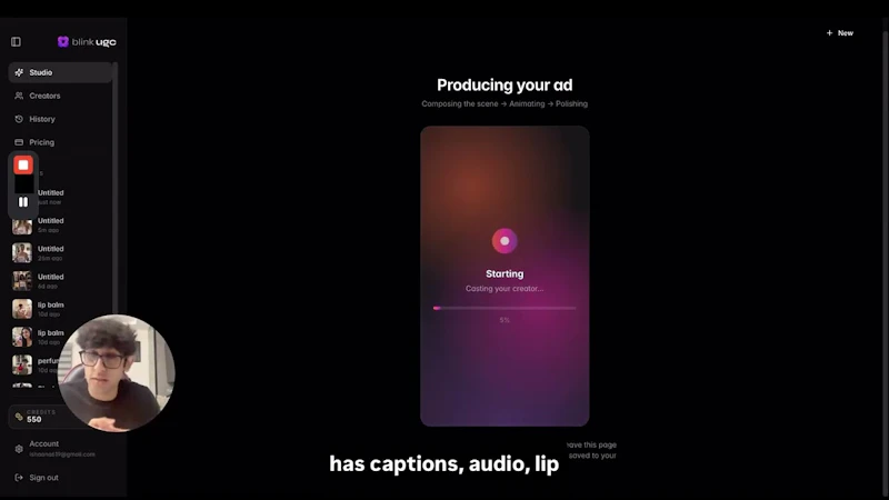 Blinkugc screenshot 1 (video preview)