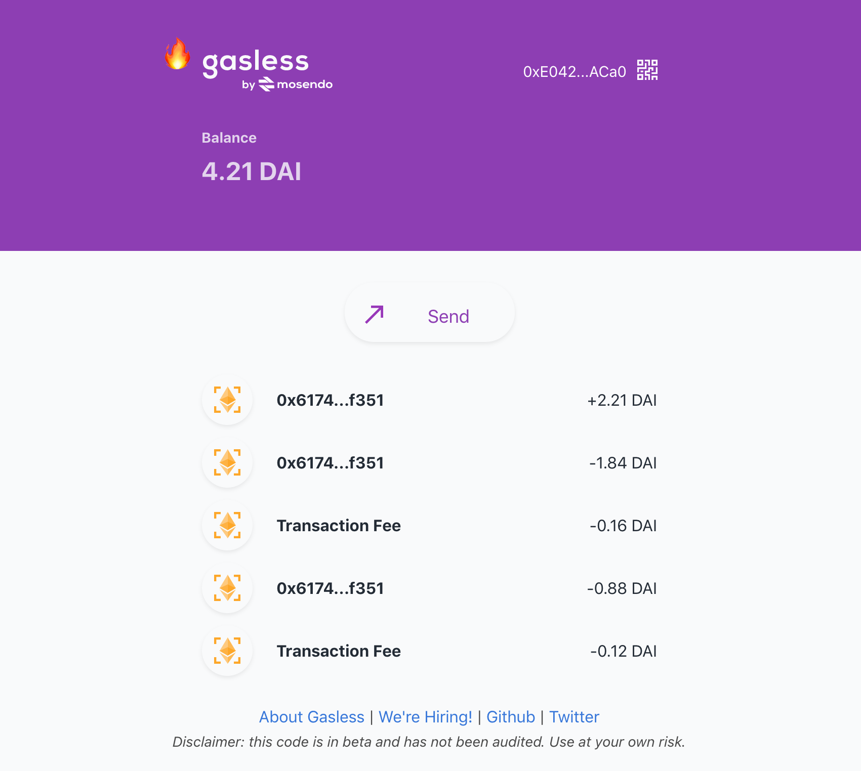 The Gasless Wallet for Dai gallery image