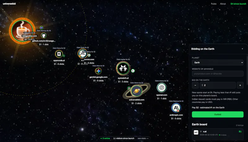 UniverseBid screenshot 2