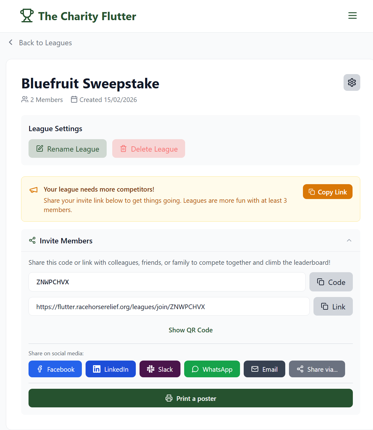The Charity Flutter - Screenshot 2 showing product features and functionality