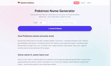 Random Pokémon Generator gallery image