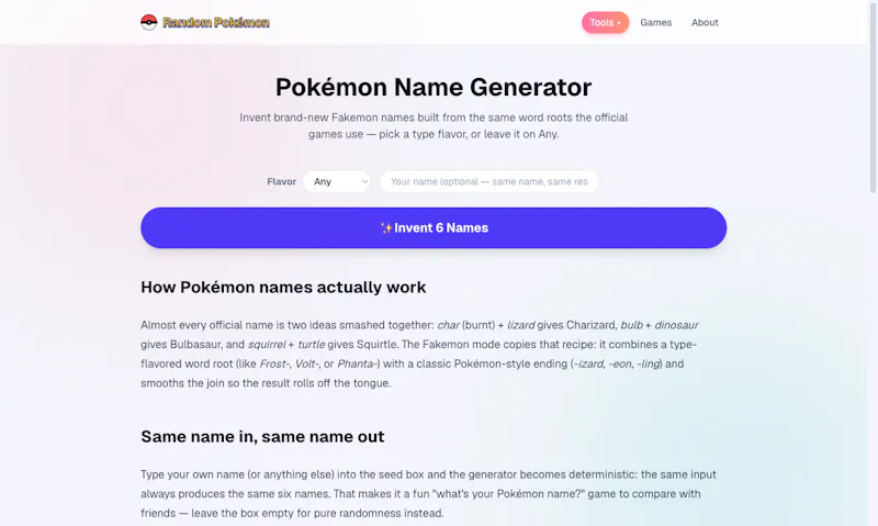 Random Pokémon Generator screenshot 5