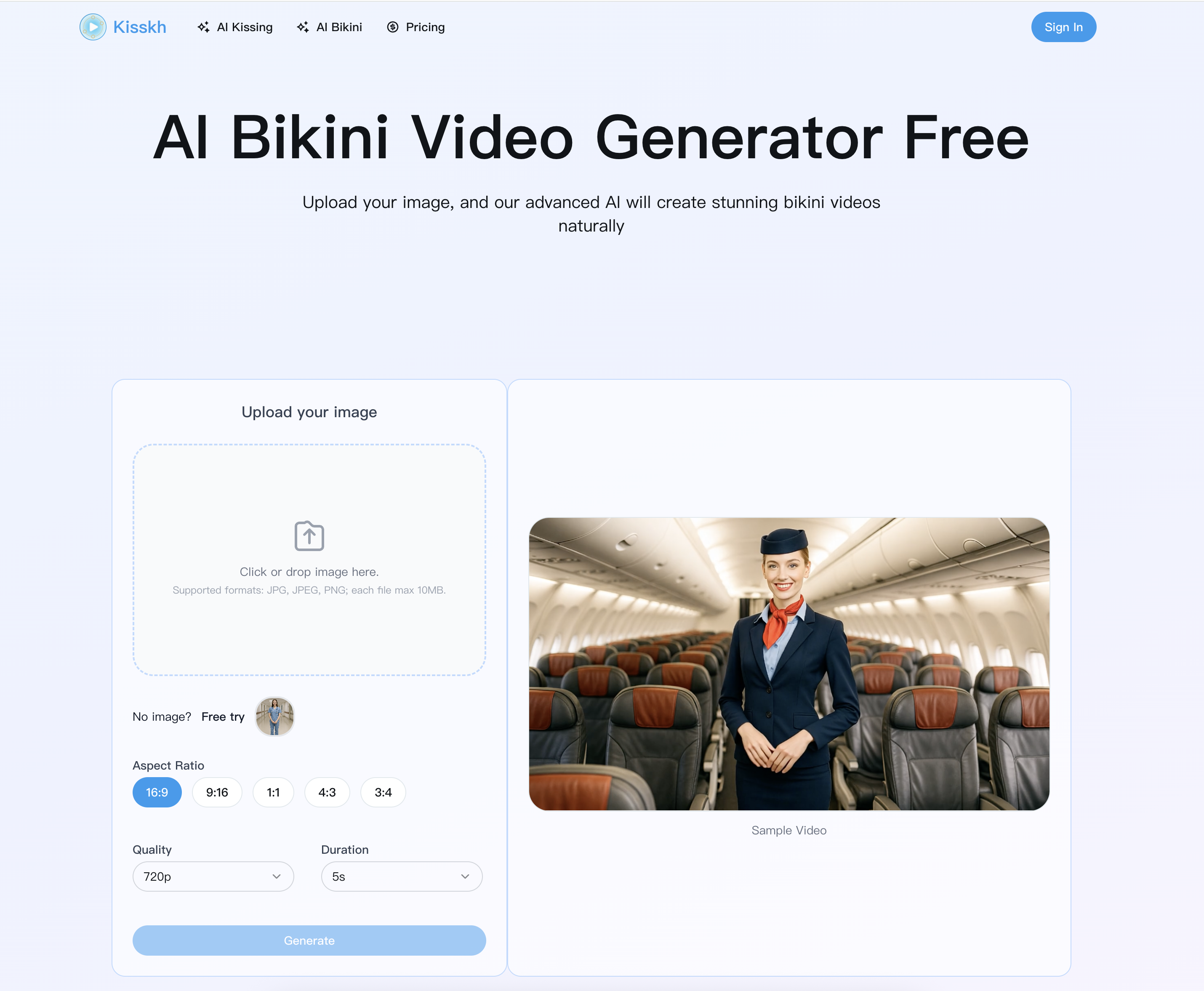 AI kissing video generator gallery image