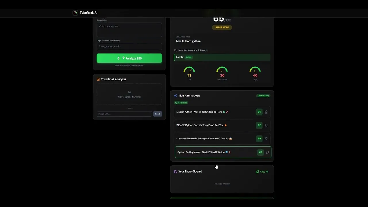 TubeRank AI gallery image