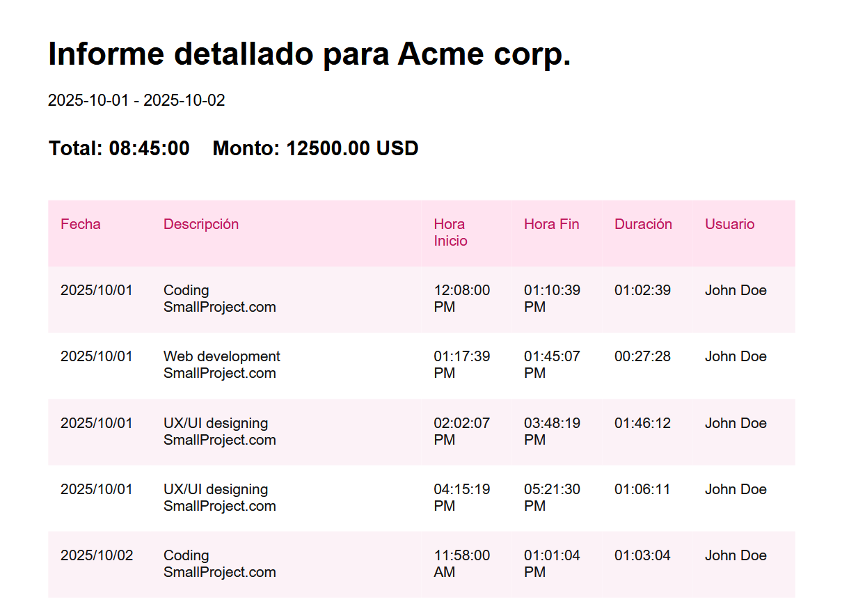 Time Tracking App Calculator - Screenshot 5 preview