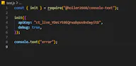 Console.text()
