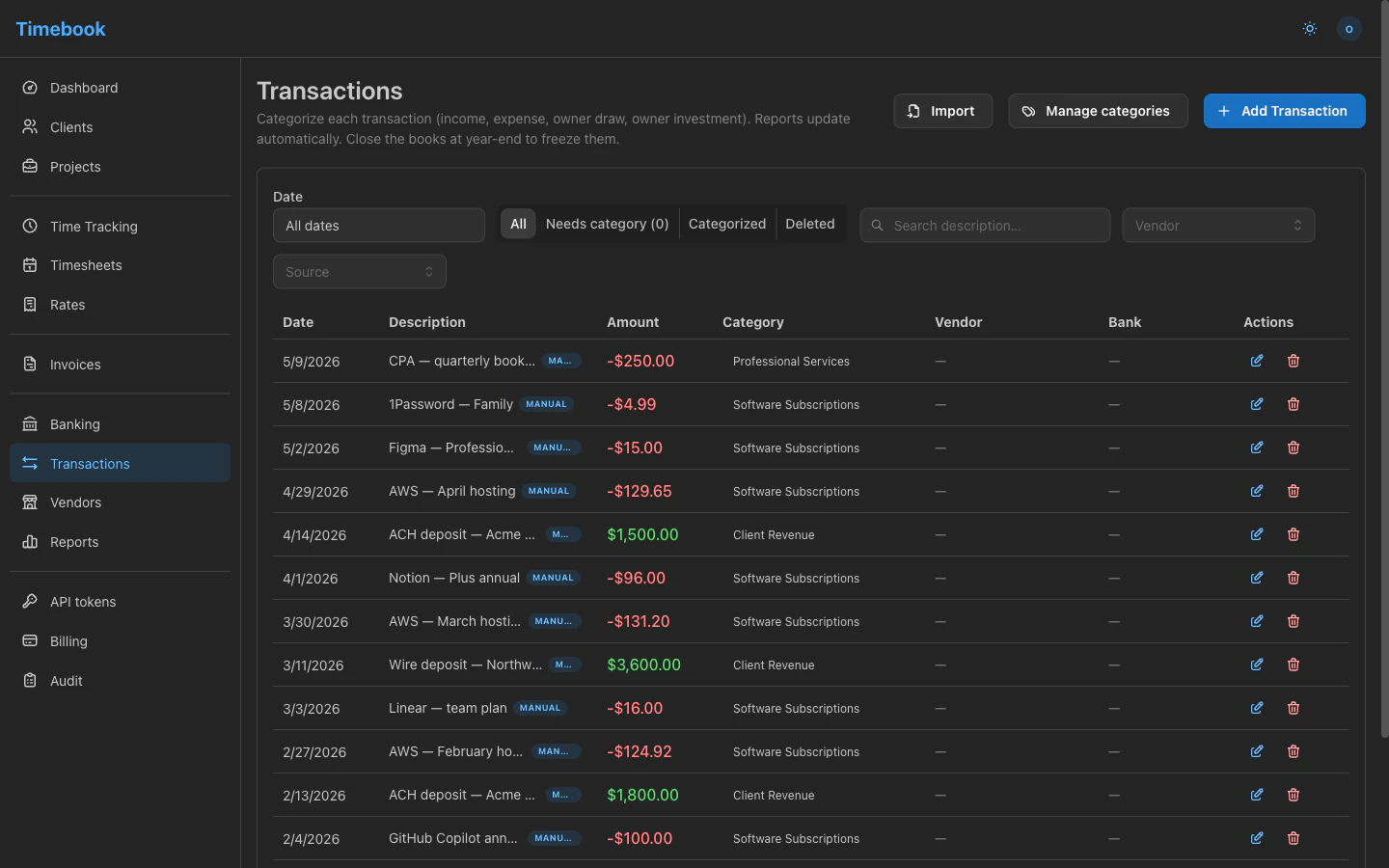 Timebook screenshot 6