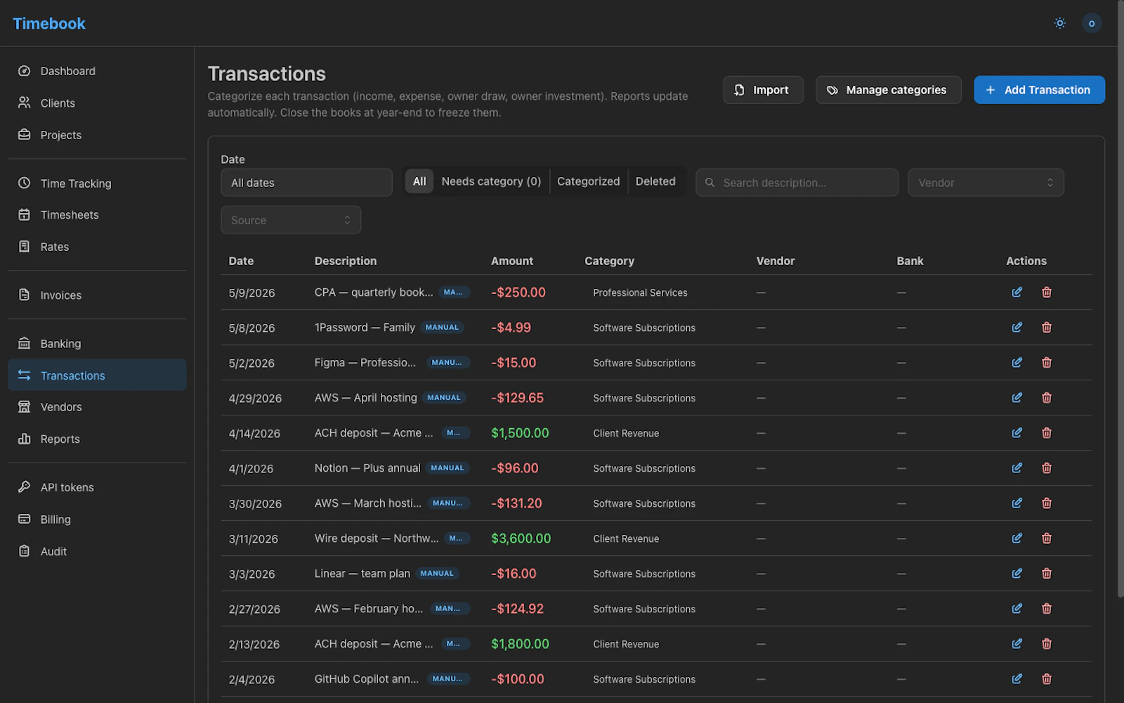 Timebook screenshot 6