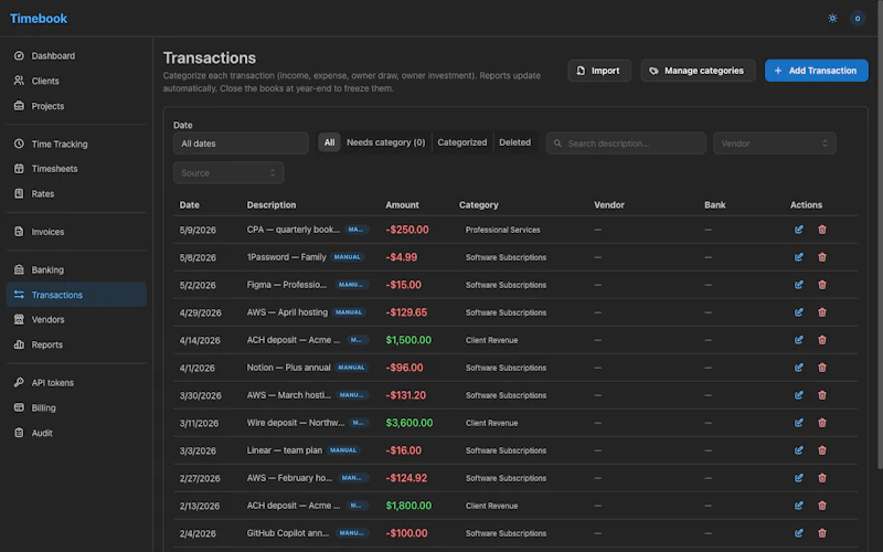 Timebook screenshot 6