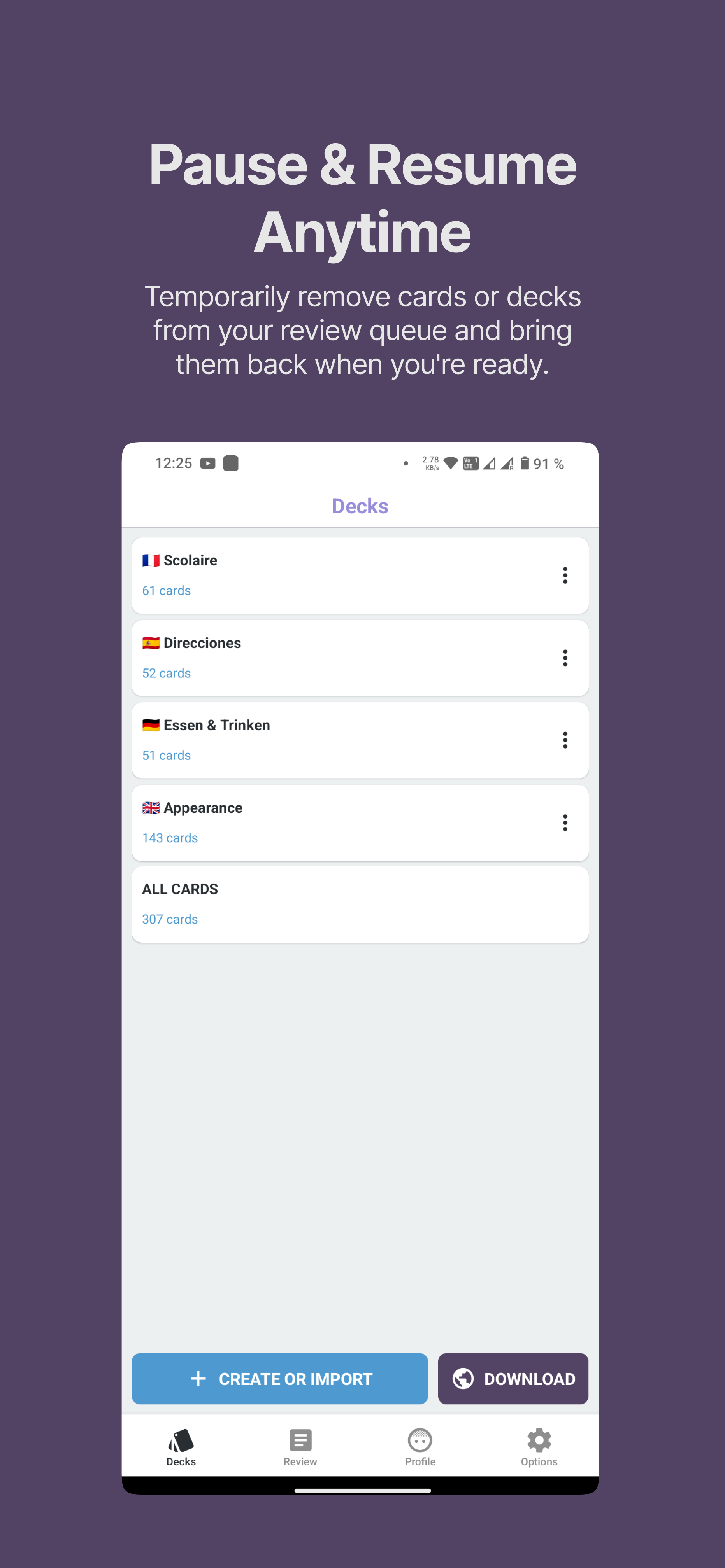 Memizi - Smart flashcards with voice, images, and spaced repetition media 4