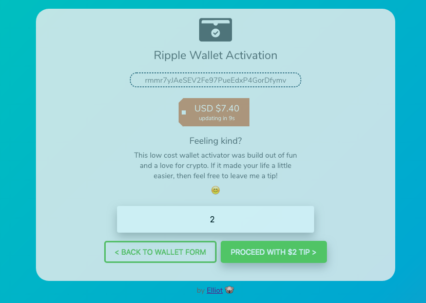 Instant Ripple (XRP) wallet activation gallery image