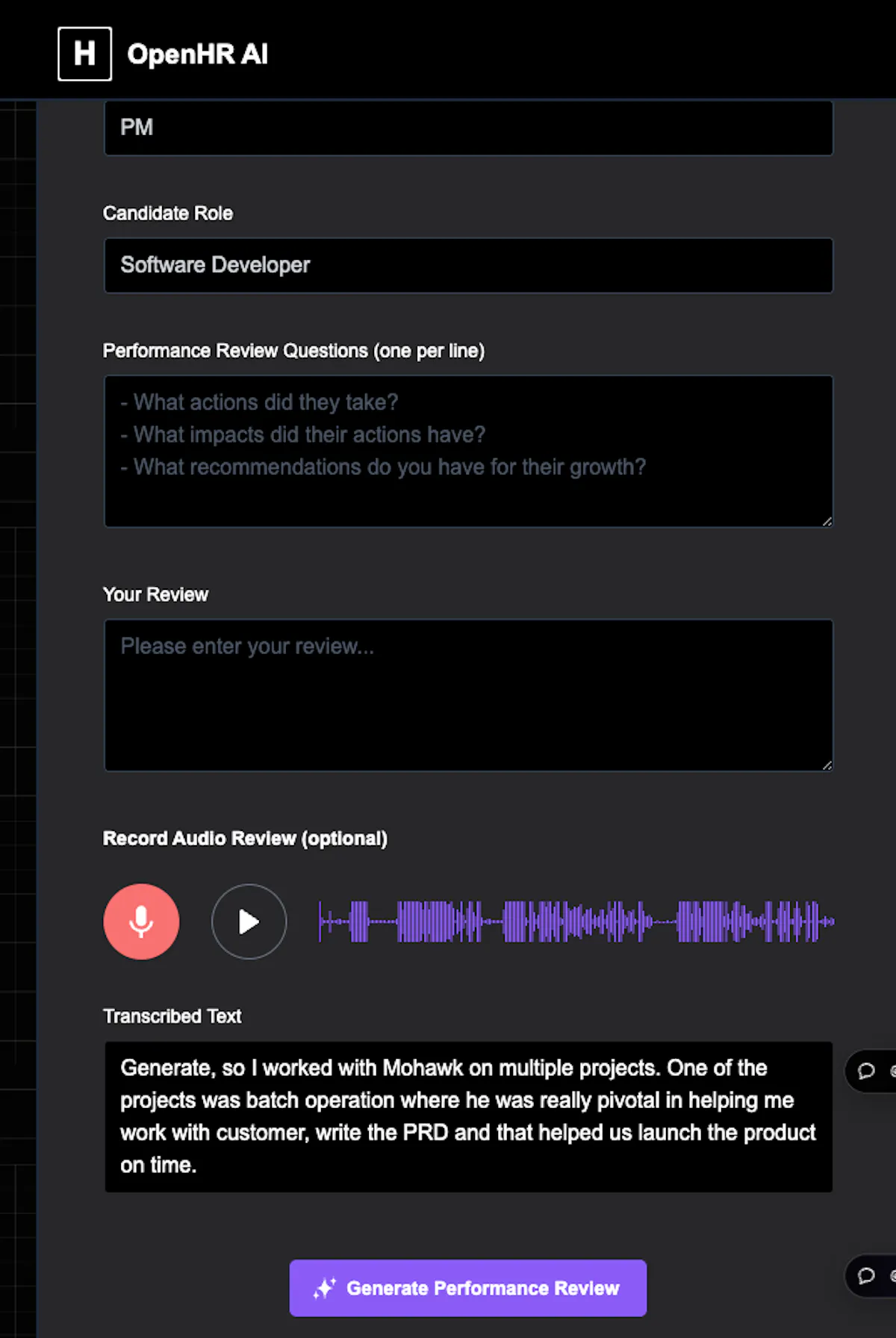 Open HR AI