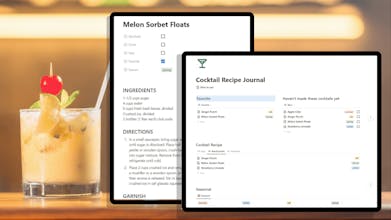 Notion Cocktail Recipe Journal gallery image