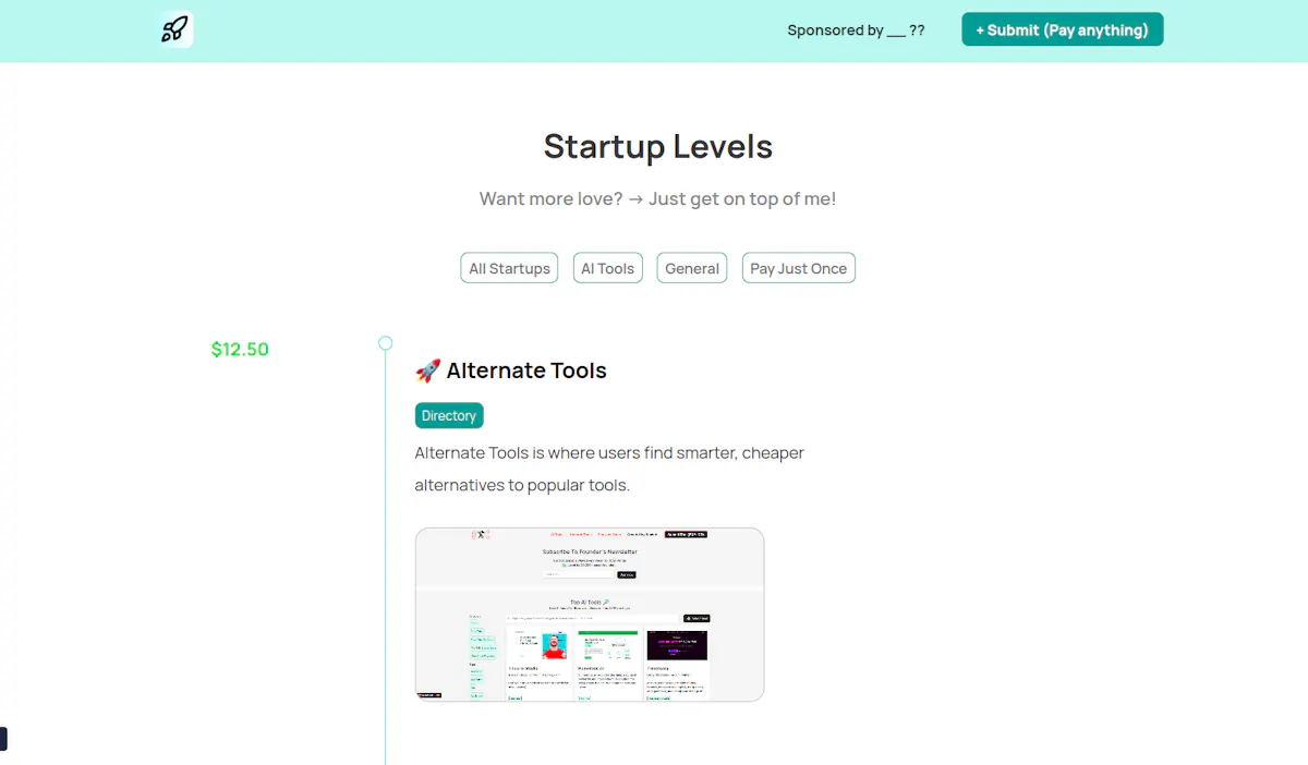 Startup Levels
