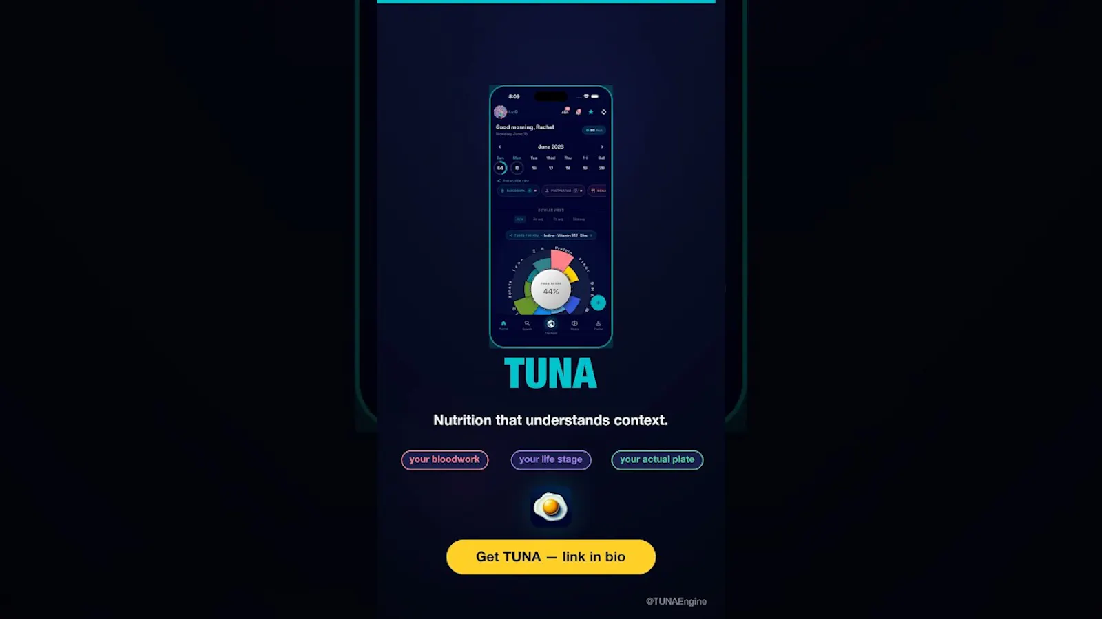 TUNA: The Ultimate Nutrition App screenshot 1 (video preview)